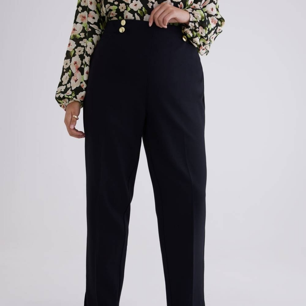 PENNINGTONS - High-Waisted Nautical Pant with Tapered-Leg